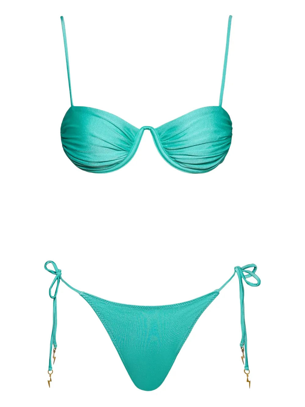 Noire Swimwear Gathered-cup Bikini In Blue