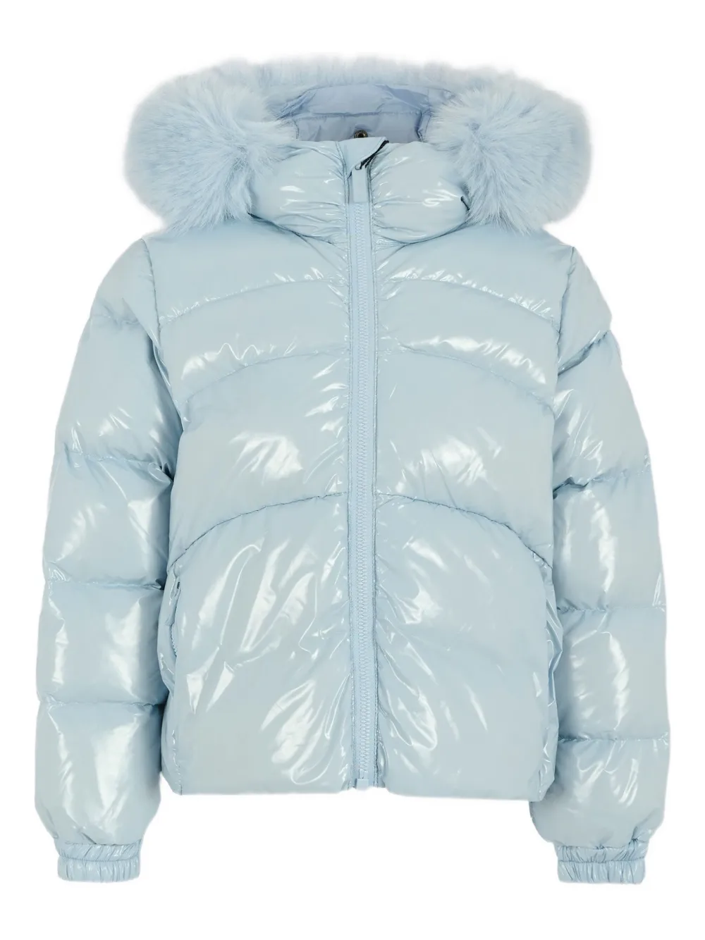 Colmar Kids fur-trimmed puffer jacket - ブルー Colmar Kids fur-trimmed puffer jacket - ブルー