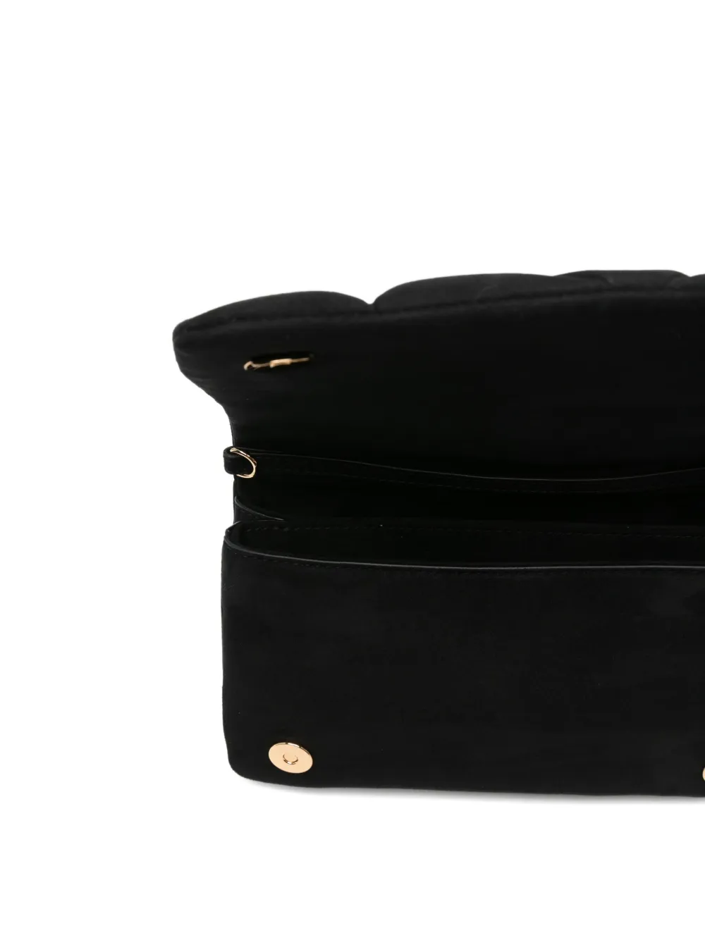 Love Moschino Quilted Logo-plaque Cross Body Bag In Black