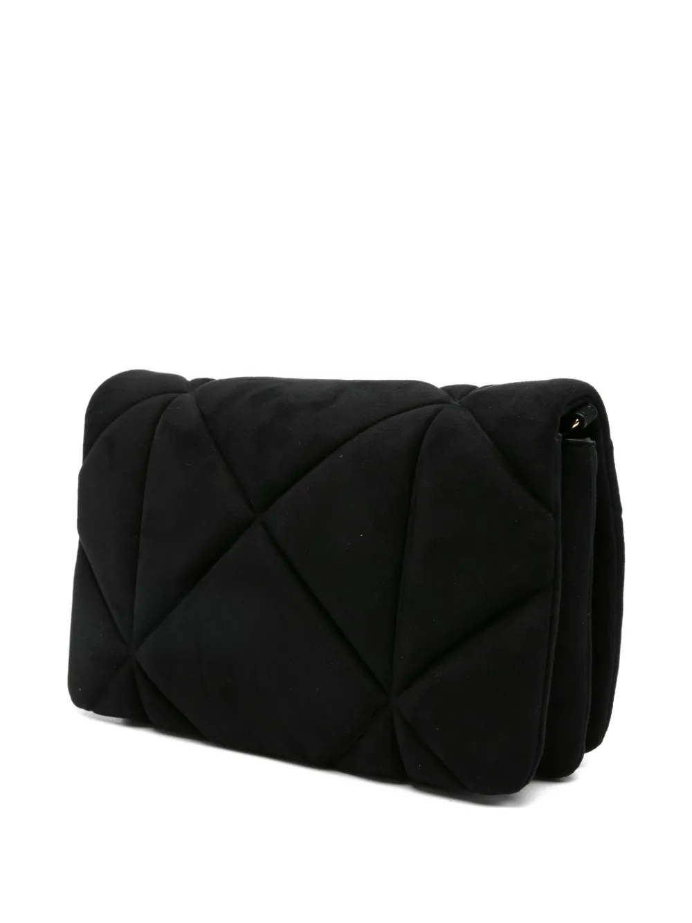 Love Moschino Quilted Logo-plaque Cross Body Bag In Black