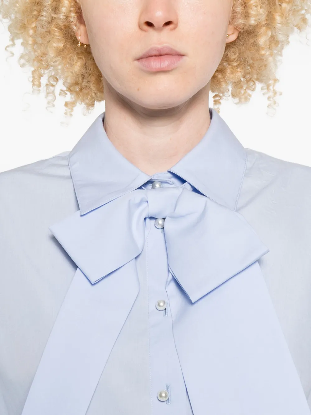Vivetta Blouse met strikdetail en knopen Blauw