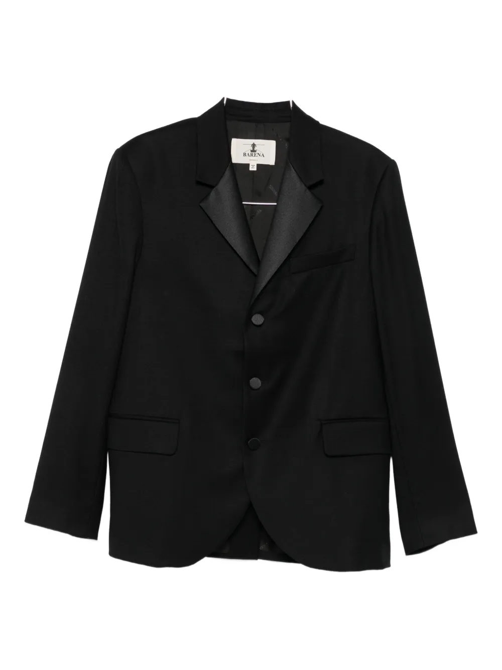 Barena Venezia Satin-lapel Three-button Blazer In Black