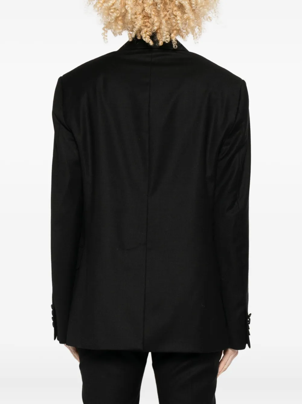 Barena Venezia Satin-lapel Three-button Blazer In Black