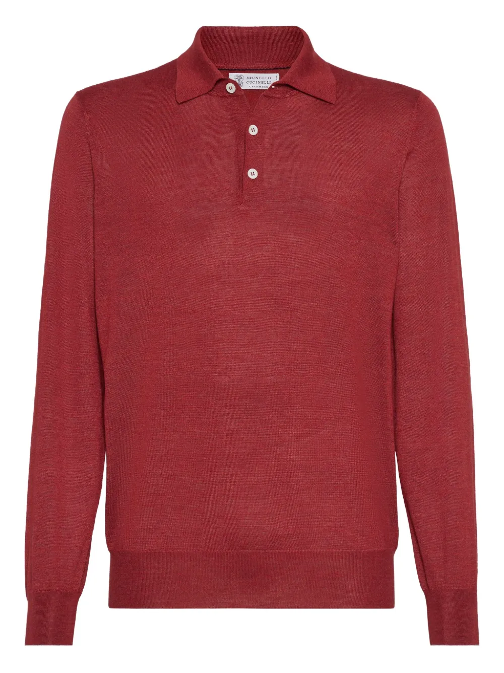 Brunello Cucinelli Langärmeliges Poloshirt | Rot | Image 1