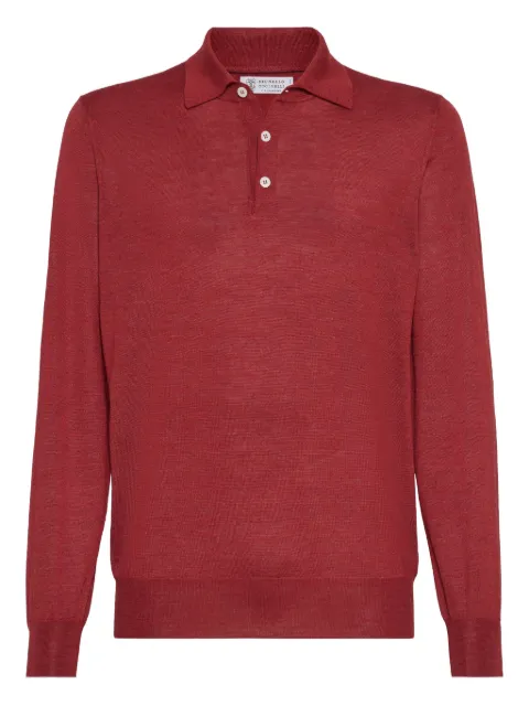Brunello Cucinelli playera tipo polo manga larga