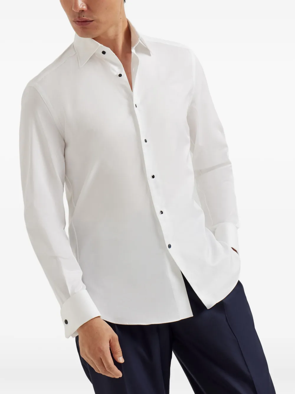 Brunello Cucinelli Cotton Shirt In White