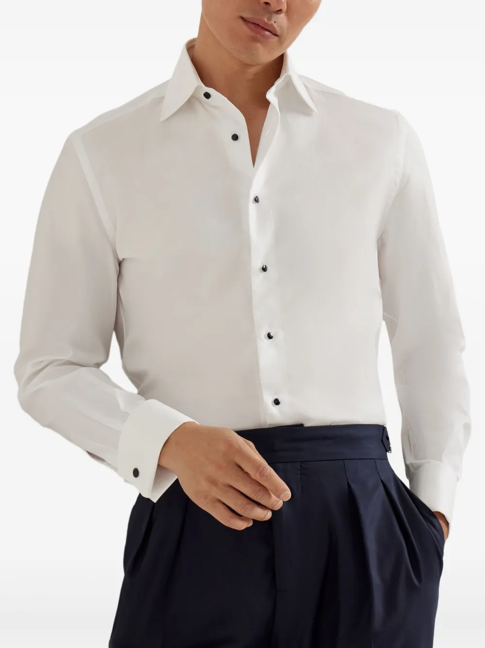 Brunello Cucinelli Cotton Shirt In White