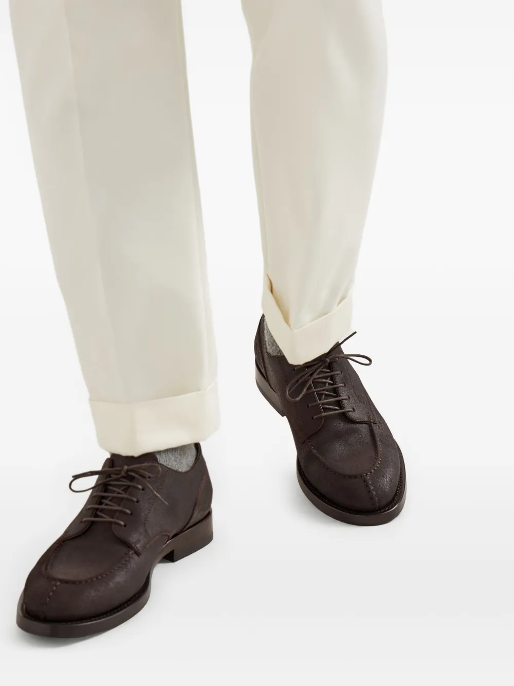 Brunello Cucinelli suede Derby shoes Brown