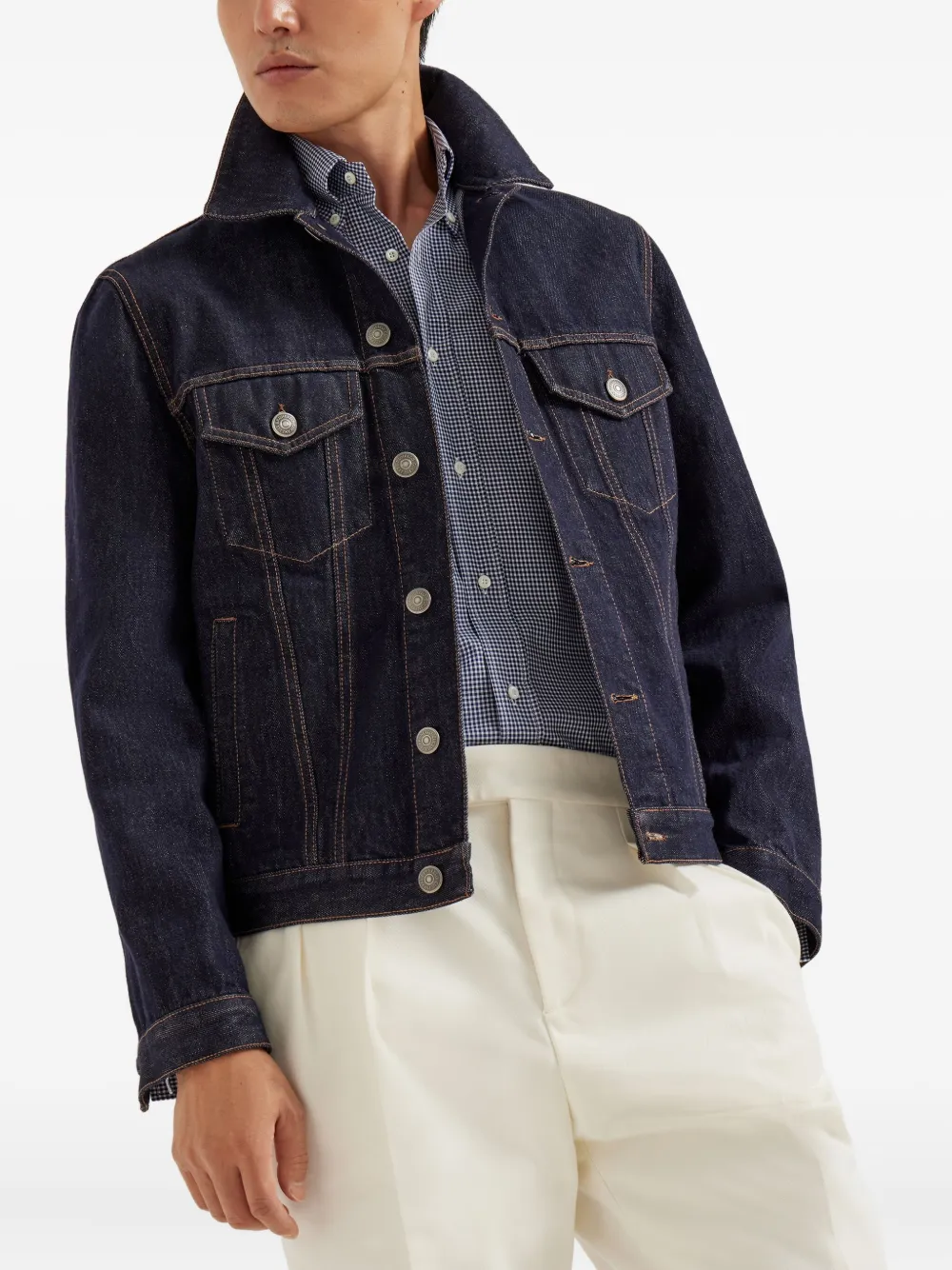 Brunello Cucinelli Overhemd met gingham ruit Blauw