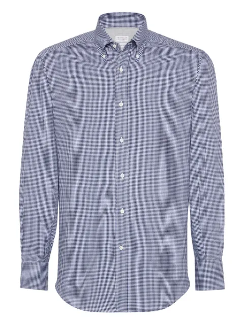 Brunello Cucinelli gingham-check button-down shirt