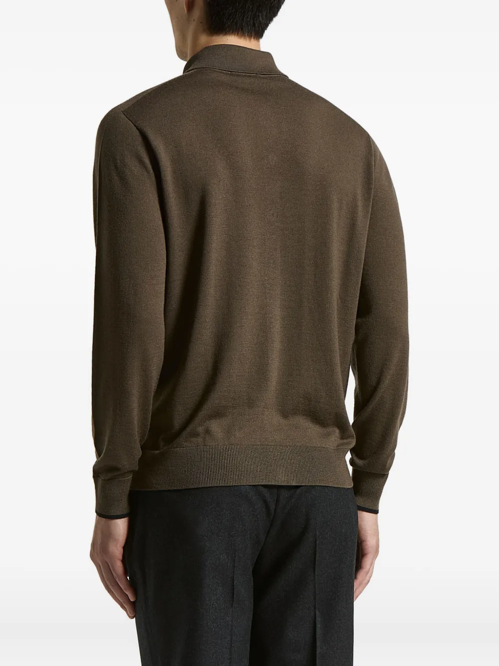 Peserico Wollen vest Bruin