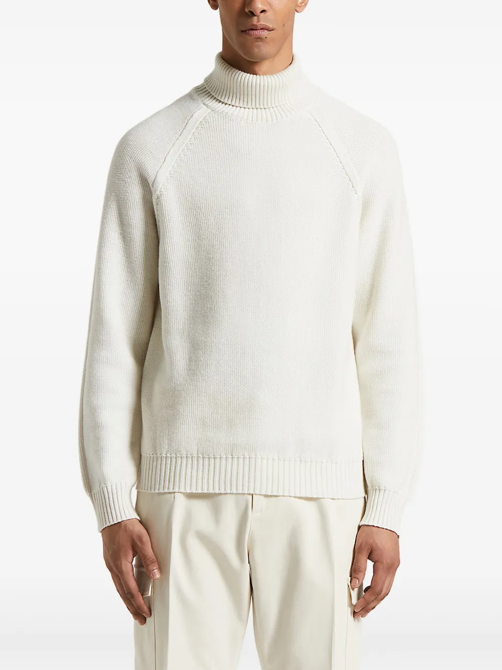 Peserico roll-neck raglan-sleeve sweater | White | Image 1