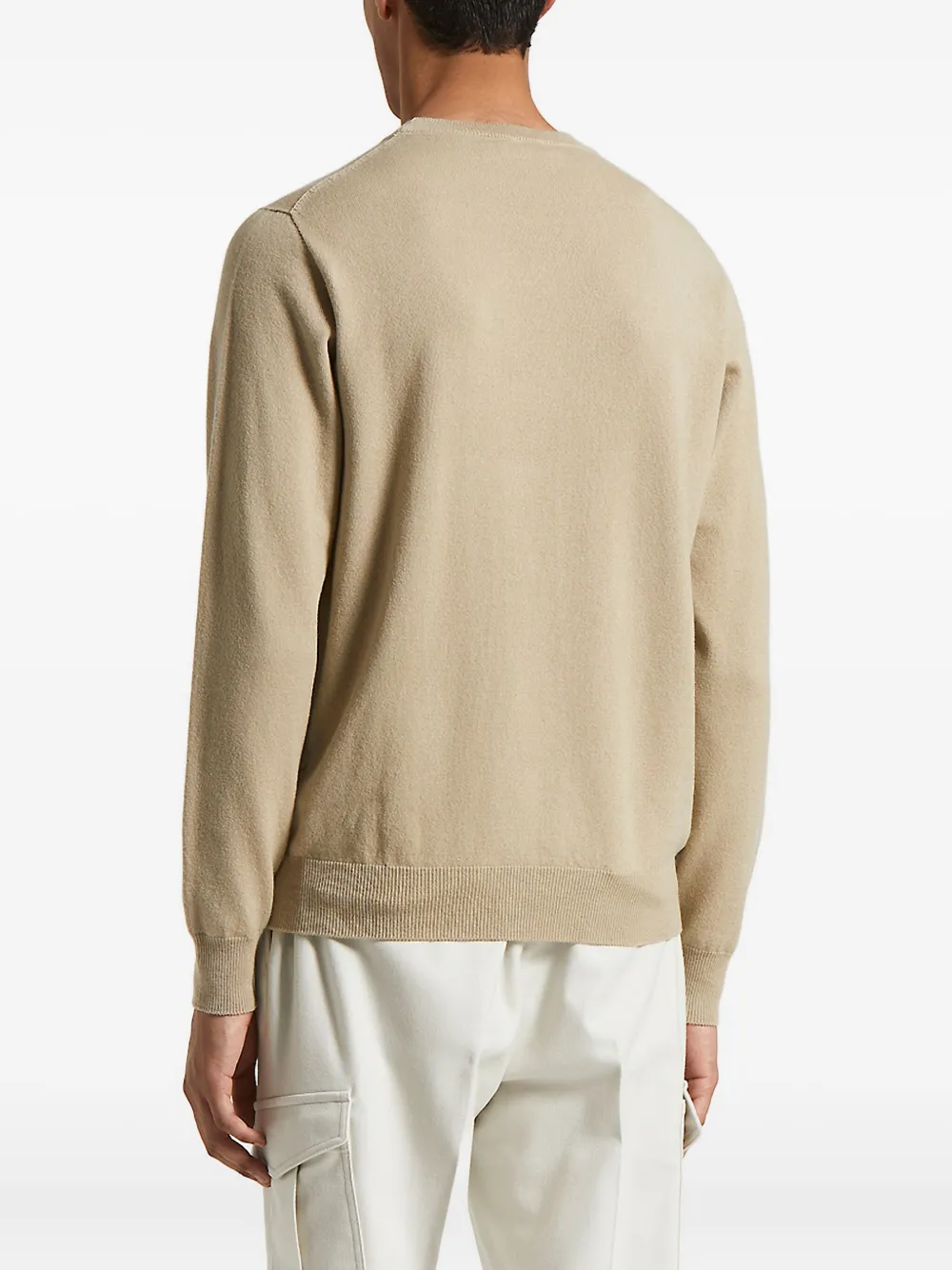 Peserico Trui van scheerwol met ronde hals Beige