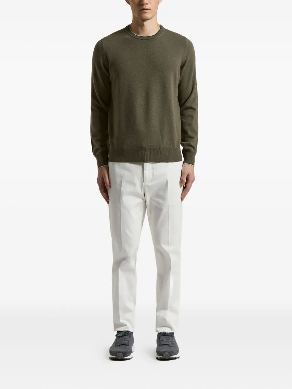 Peserico Trui met ronde hals - Groen