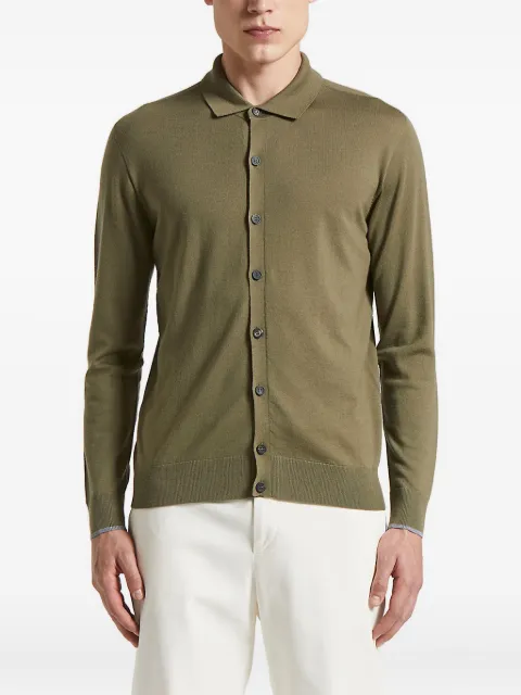 Peserico polo-neck buttoned sweater