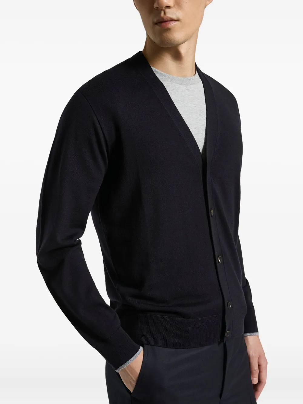 Peserico Wollen vest Blauw