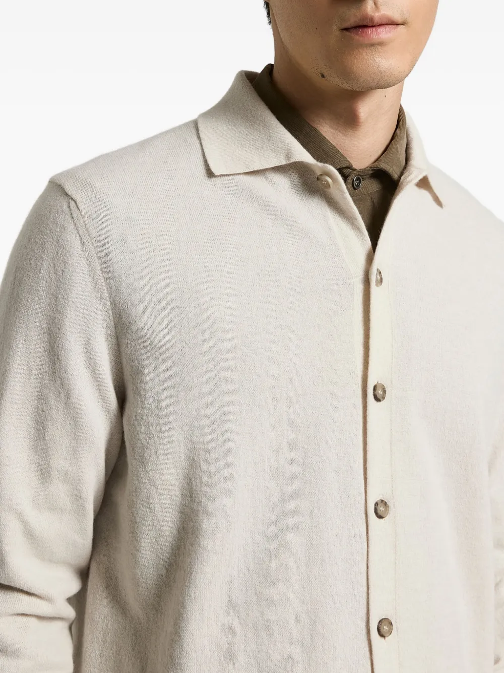 Peserico Wollen vest Beige