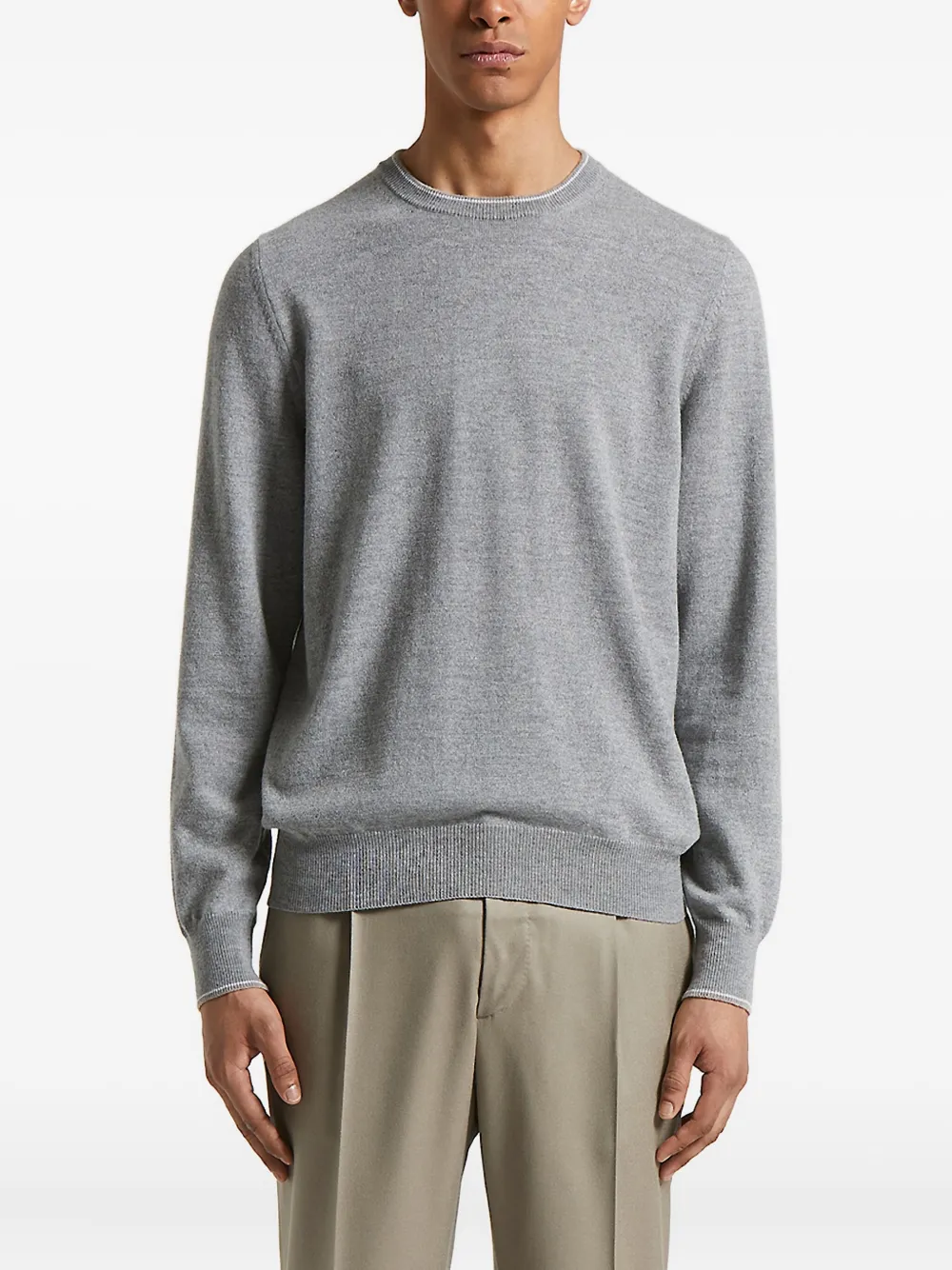 Peserico round-neck ribbed sweater | Grey | Image 1
