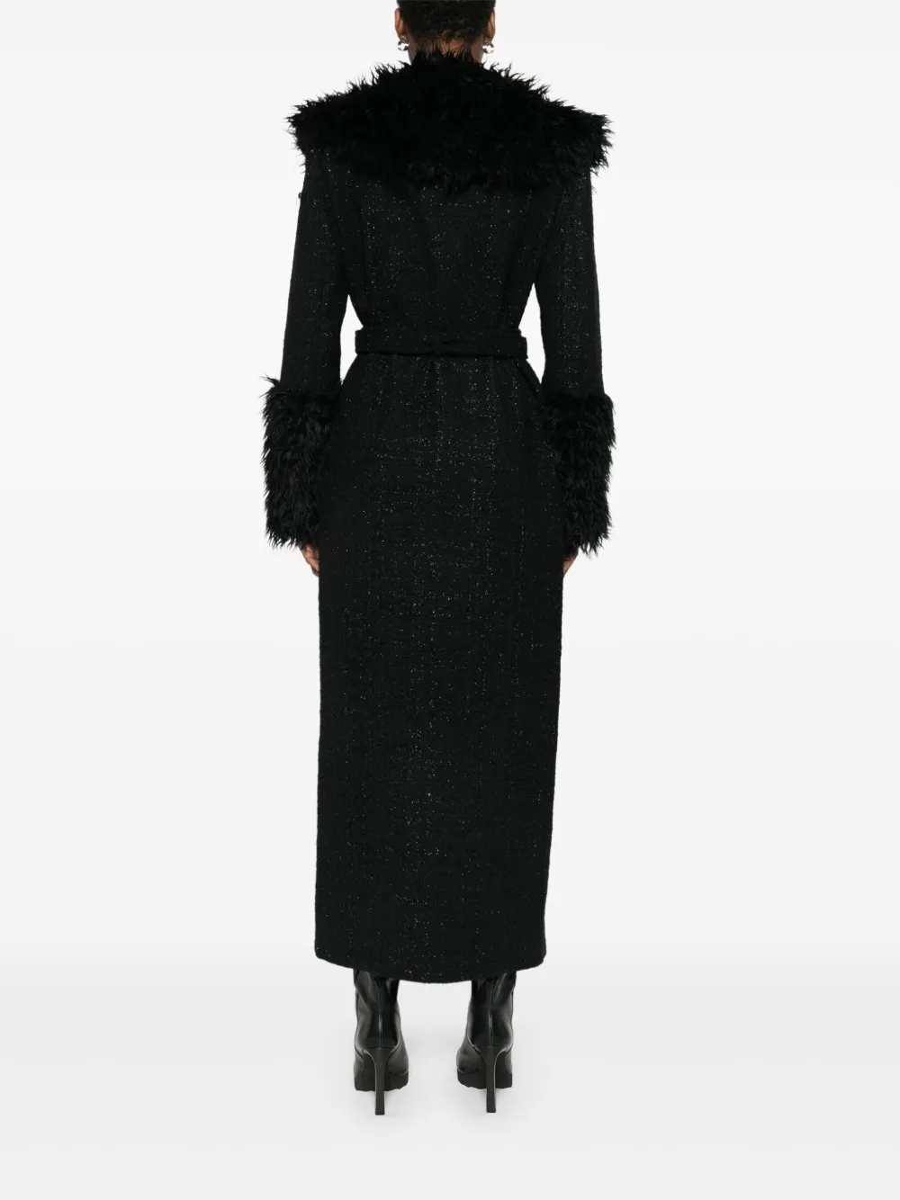 Versace Jeans Couture Jas met ceintuur Zwart