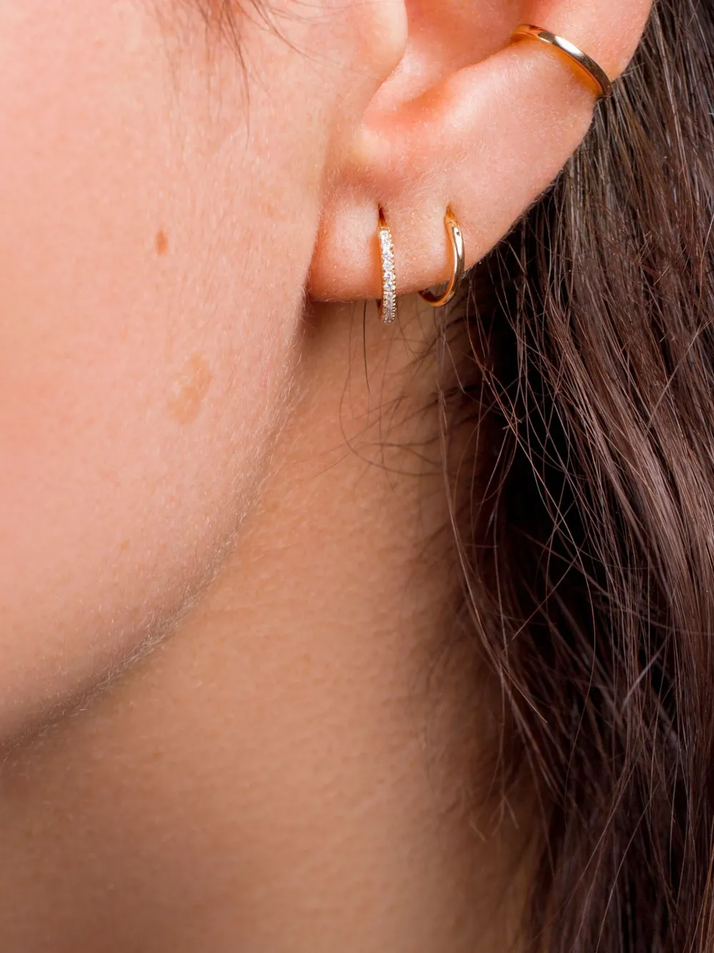We By Whitebird Large 18k Rose Gold Margot Diamond Earring In Gold