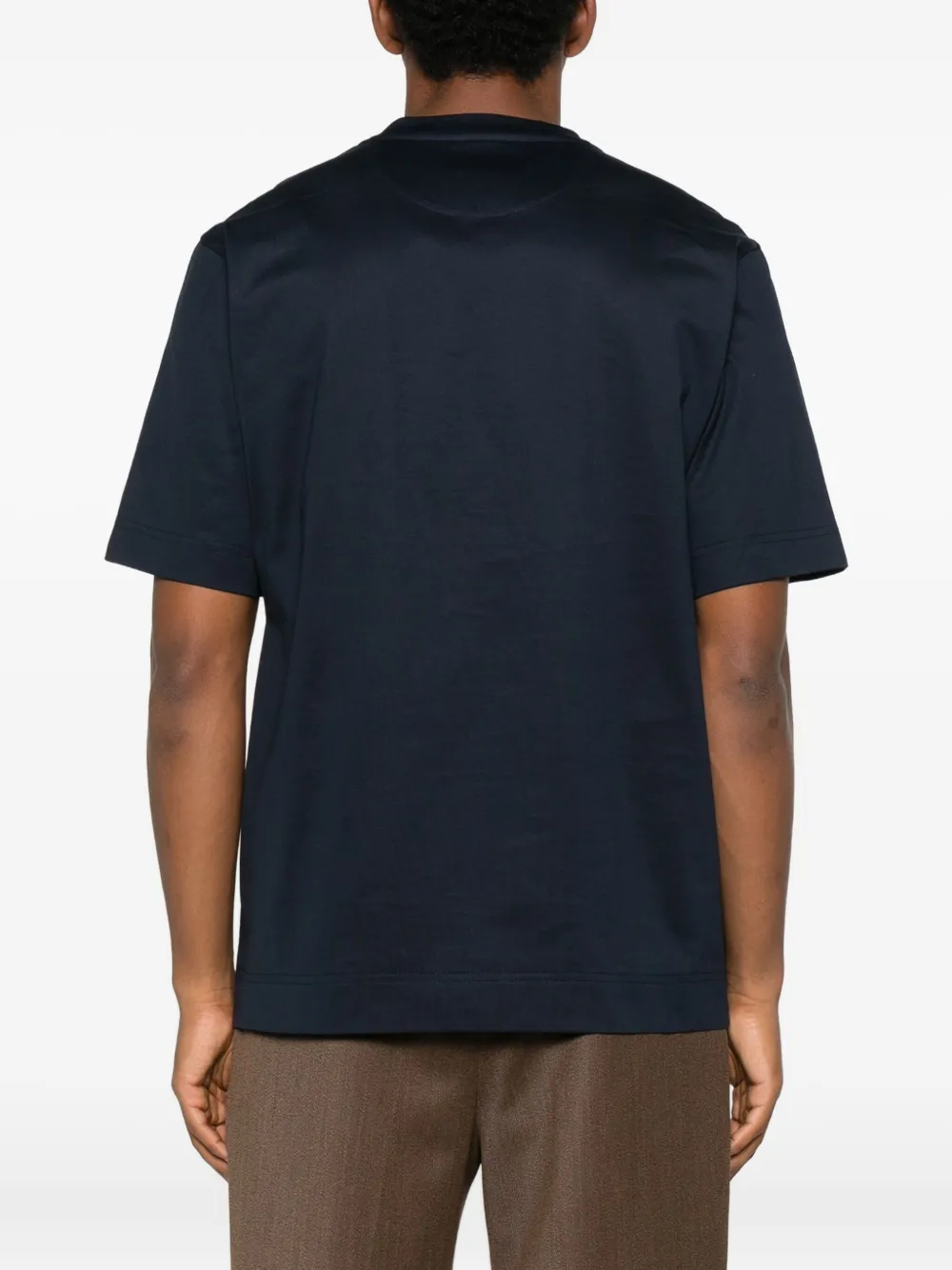 FENDI T-shirt met geborduurd logo Blauw