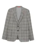 Isaia checked single-breasted suit - Grey