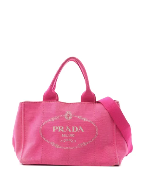 Prada Pre-Owned 2010-2025 Canvas Canapa Logo satchel