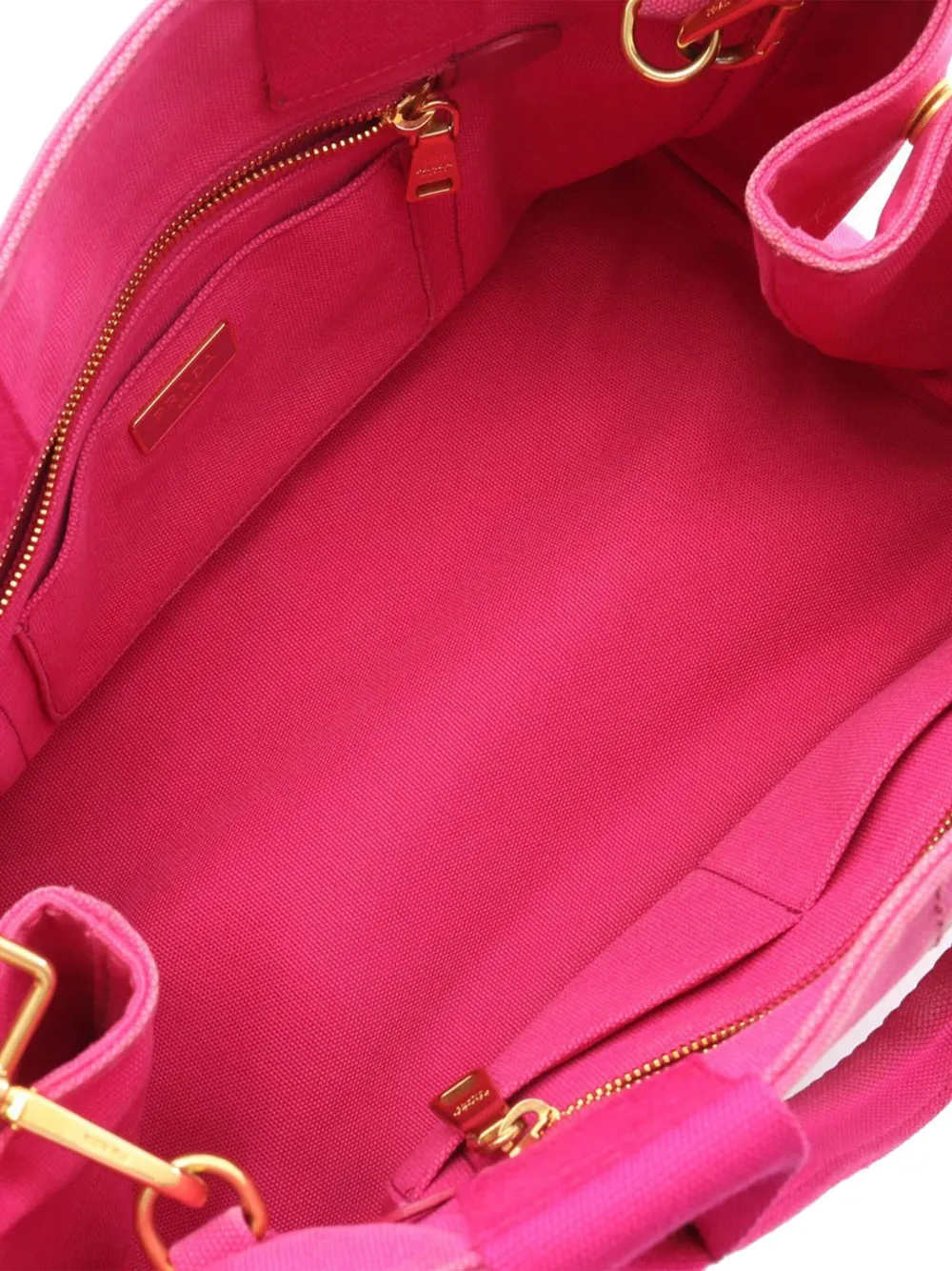 Pre-owned Prada 2010-2025 Canvas Canapa Logo Satchel In Pink