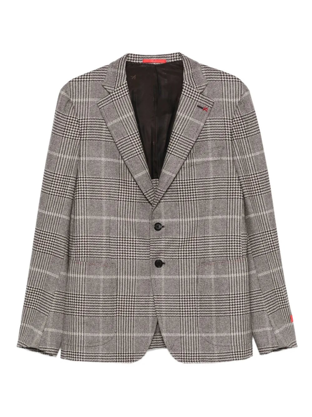 Isaia checked two-button blazer | Grey | Image 1