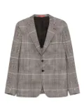 Isaia checked two-button blazer - Grey