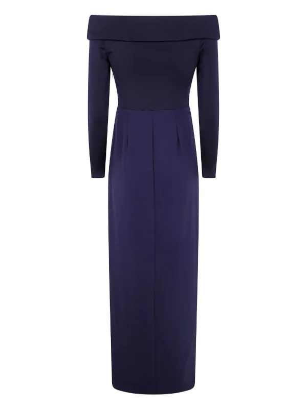 Ralph Lauren Off-Shoulder Knot-Detail Dress