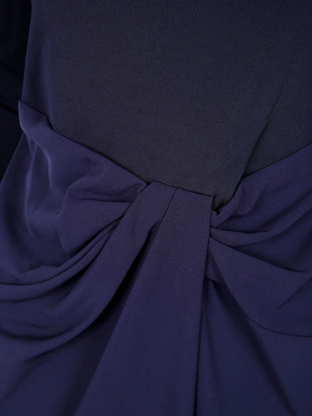 Ralph Lauren Off-shoulder Knot-detail Dress In Blue