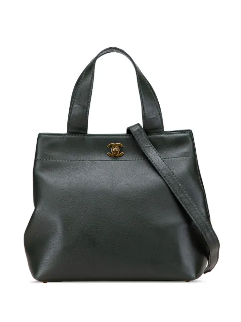 CHANEL Pre-Owned 2002-2003 CC Calfskin Turnlock Tote satchel