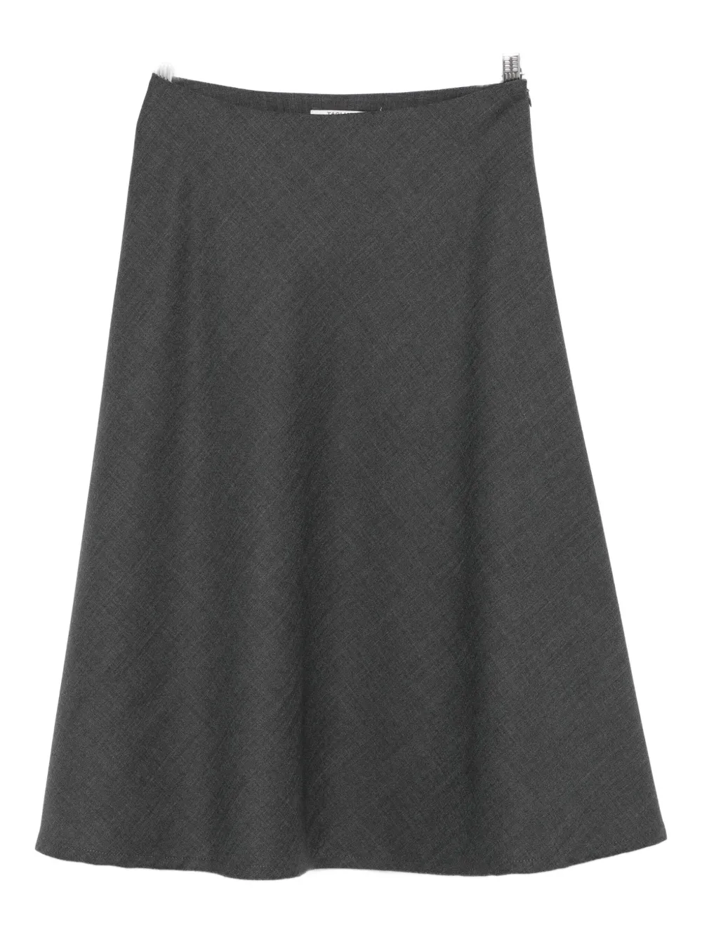 Tagliatore A-line Wool Midi Skirt In Gray