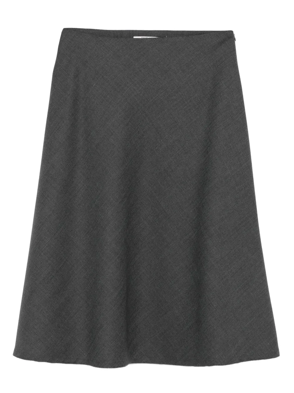 Tagliatore A-line wool midi skirt | Grey | Image 1