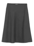 Tagliatore A-line wool midi skirt - Grey