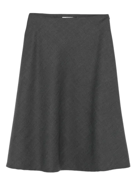 Tagliatore A-line wool midi skirt