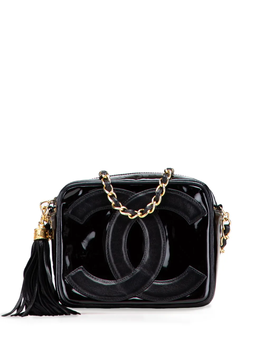 CHANEL Pre-Owned 1986-1988 CC Patent Tassel Camera Bag crossbody bag - CHANEL Pre-Owned 1986-1988 CC Patent Tassel Camera Bag crossbody bag -