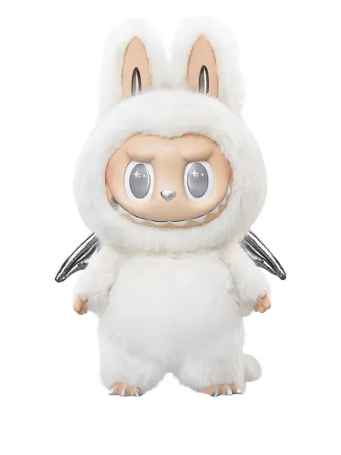 Pop Mart Scultura da collezione Labubu Zimomo Angel in Clouds + Tote Bag 