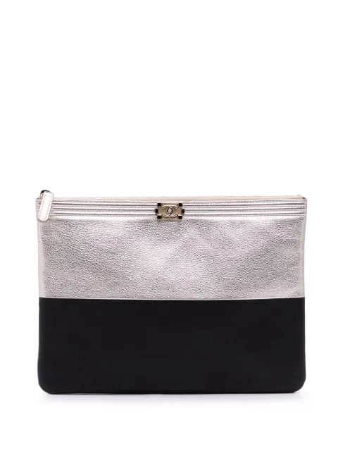 CHANEL Pre-Owned 2015-2016 Medium Bicolor Goatskin Boy O Case clutch bag