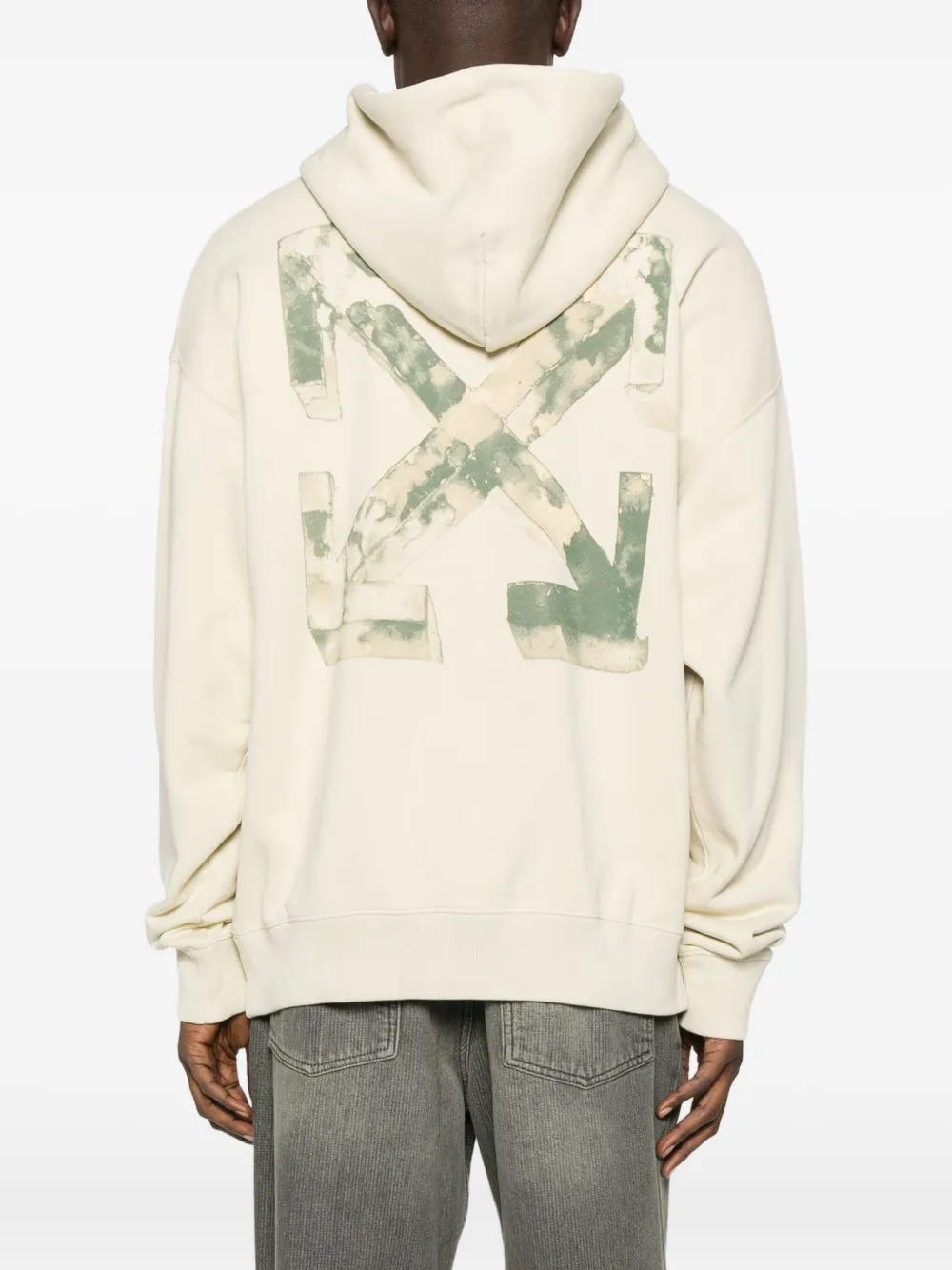Off-White Hoodie met logoprint Beige