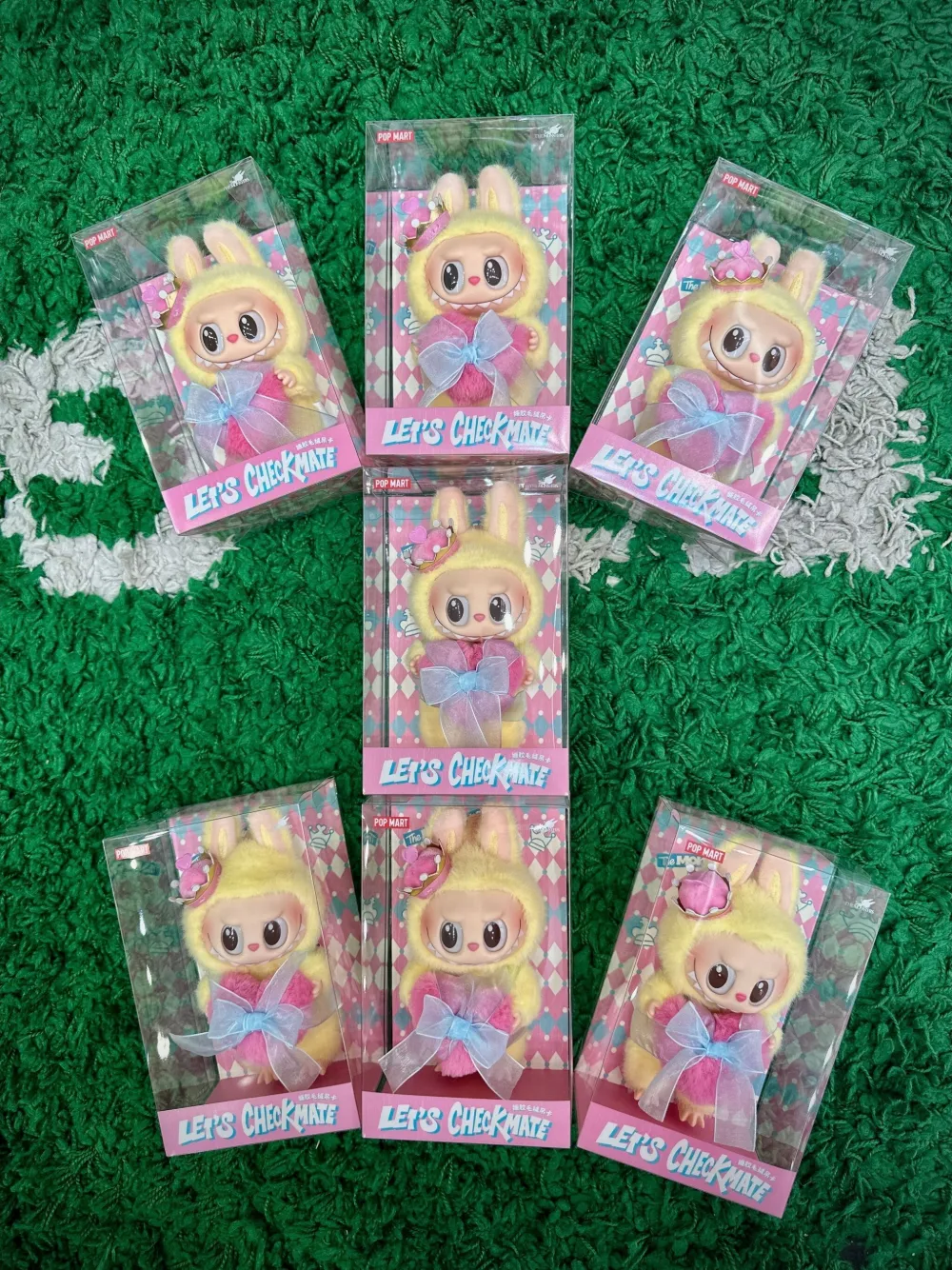 Pop Mart Labubu The Monsters Let's Checkmate Collectible Figure In Yellow