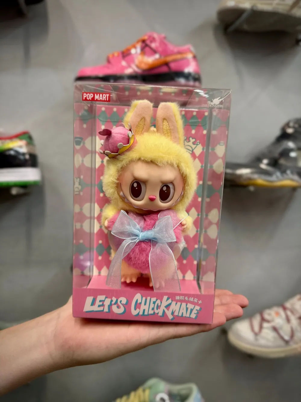 Pop Mart Labubu The Monsters Let's Checkmate Collectible Figure In Yellow