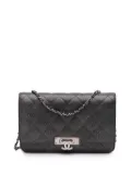 CHANEL Pre-Owned 2019 Quilted Metallic Caviar Golden Class Wallet On Chain crossbody bag - Black