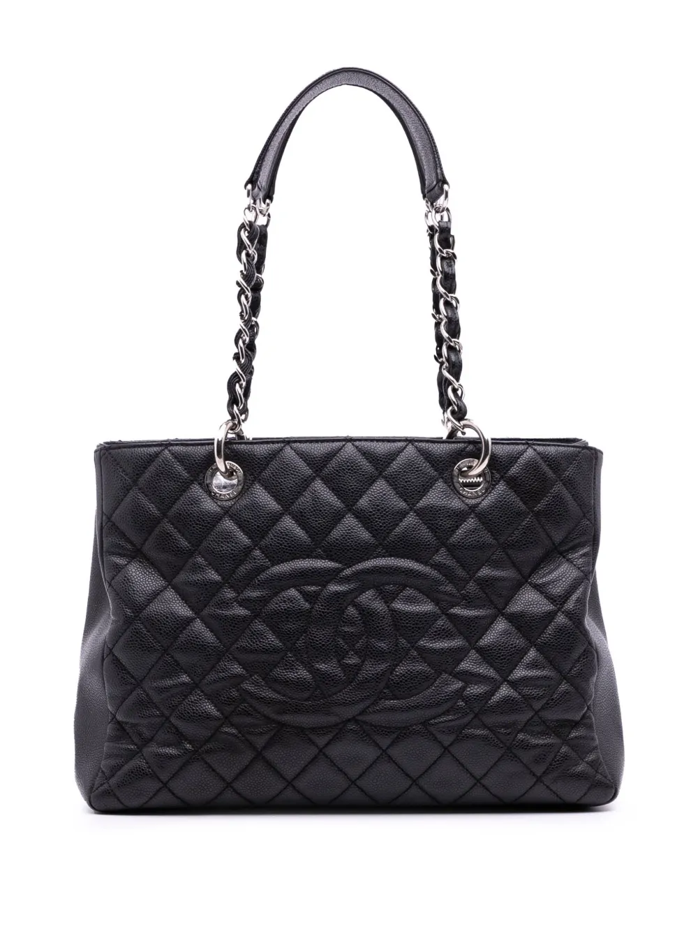 CHANEL Pre-Owned 2014 Caviar Grand Shopping tote bag - ブラック CHANEL Pre-Owned 2014 Caviar Grand Shopping tote bag - ブラック