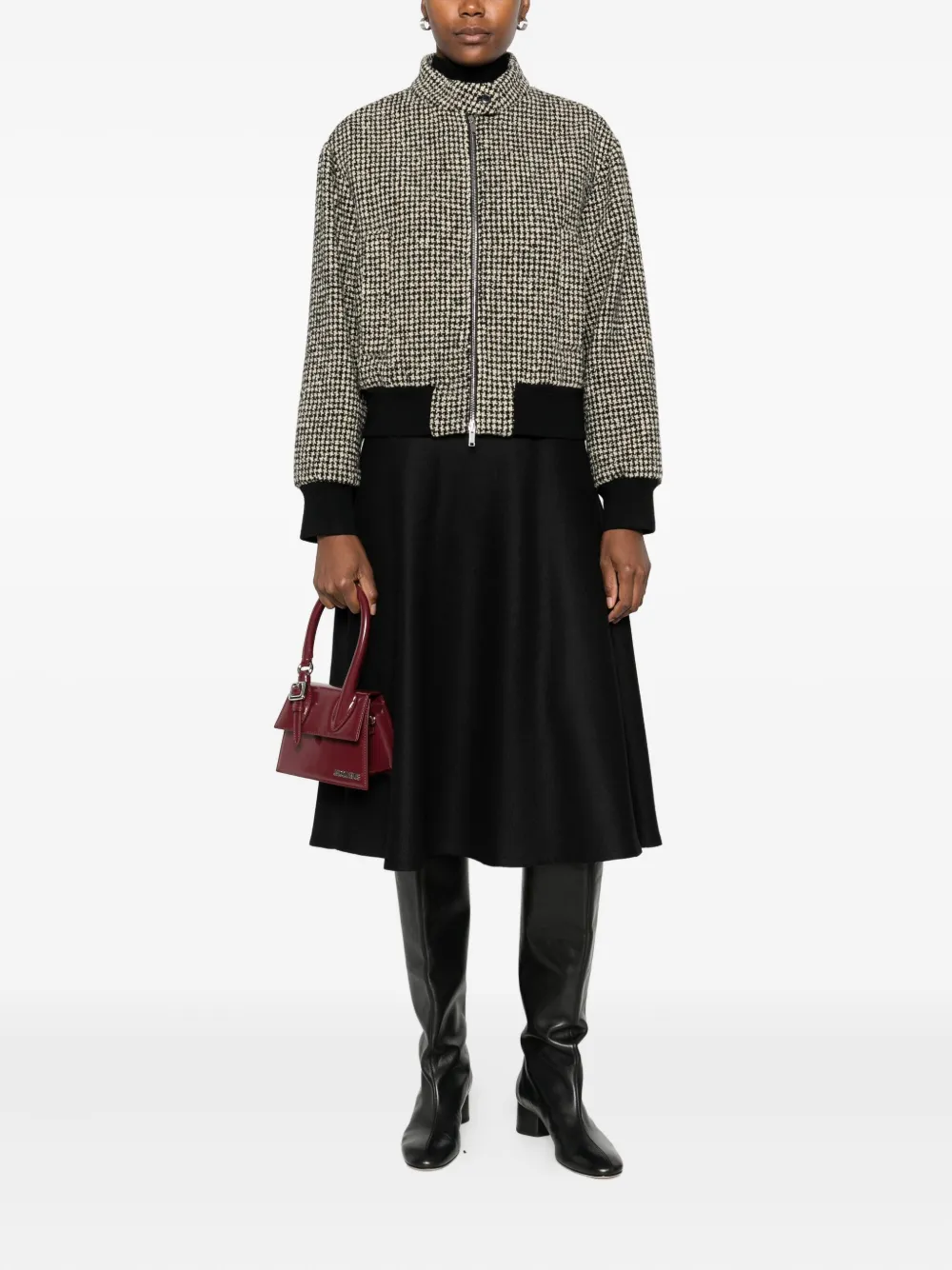 Barena houndstooth zip-front jacket | Varsity Jackets | Image 2