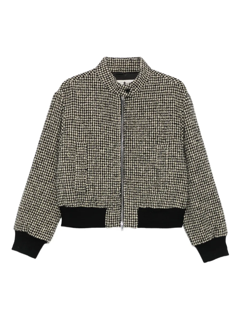 Barena houndstooth zip-front jacket | White | Image 1