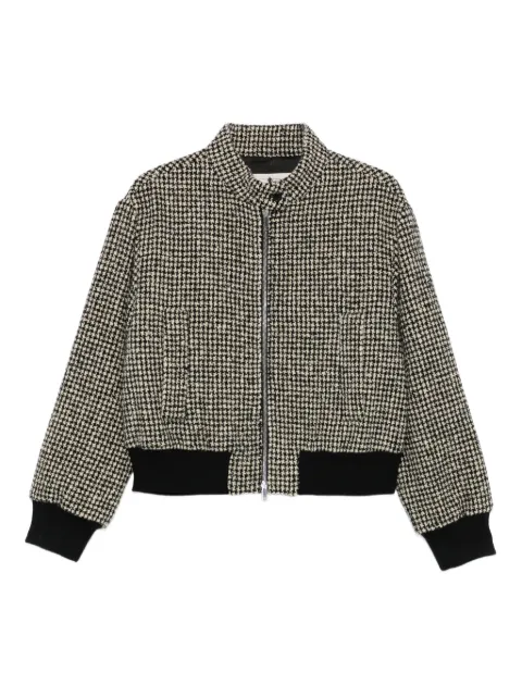 Barena houndstooth zip-front jacket