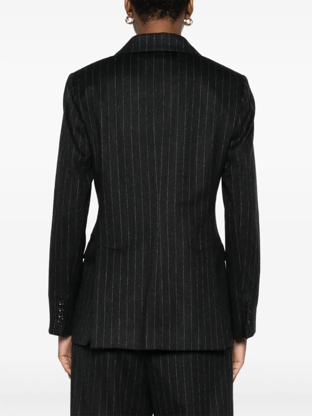 Barena Blazer met krijtstreep en dubbele rij knopen Grijs