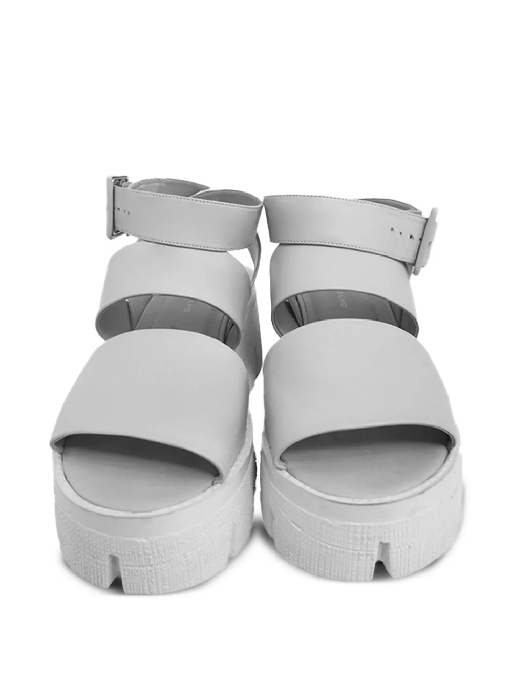 Gloria Coelho Sandalen met plateauzool en gespbandje Grijs